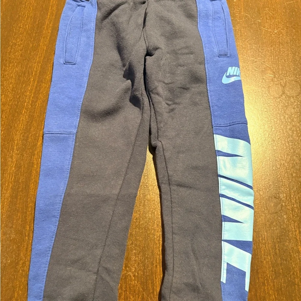 Nike Kids Navy & Light Blue Logo Joggers